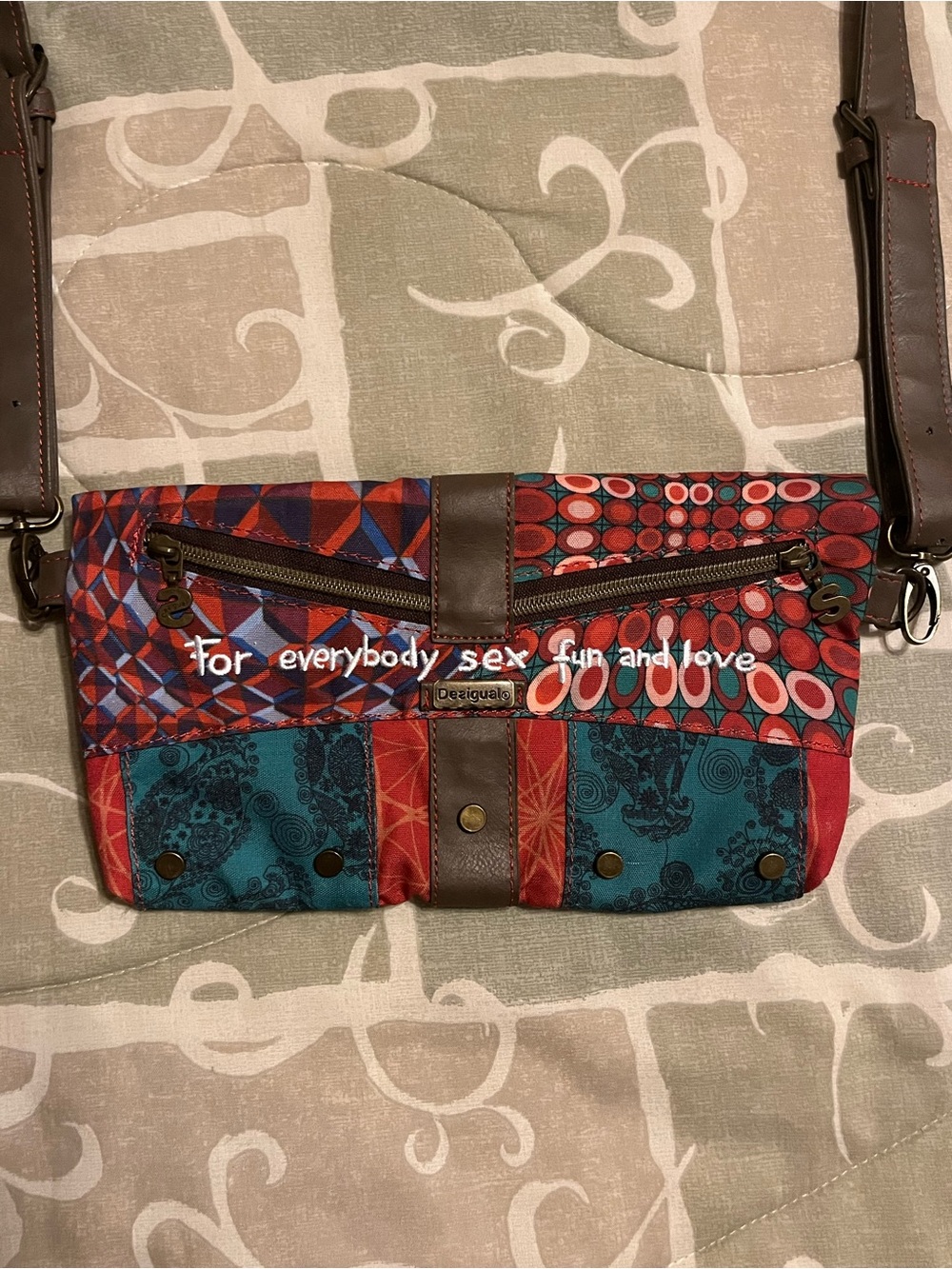 Desigual Multi-Color Patchwork Crossbody Bag